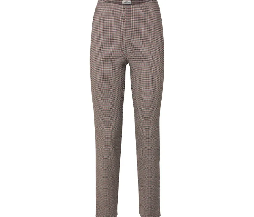 Stretchhose mit Hahnentritt-Jacquard