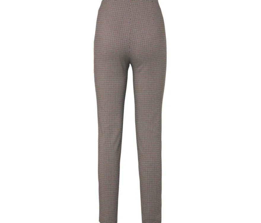 Stretchhose mit Hahnentritt-Jacquard