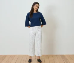Stretchhose mit weitem Bein