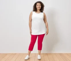 7/8-Stretchhose, rot