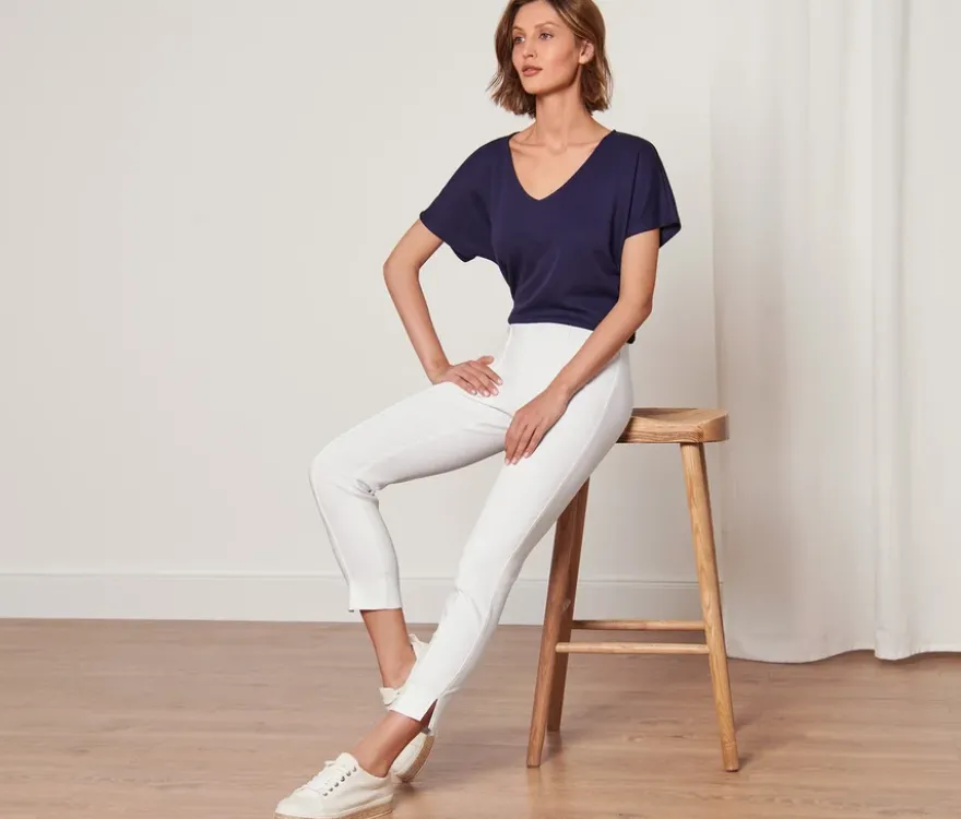 Stretchhose, weiß
