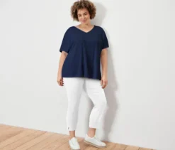7/8-Stretchhose, weiß