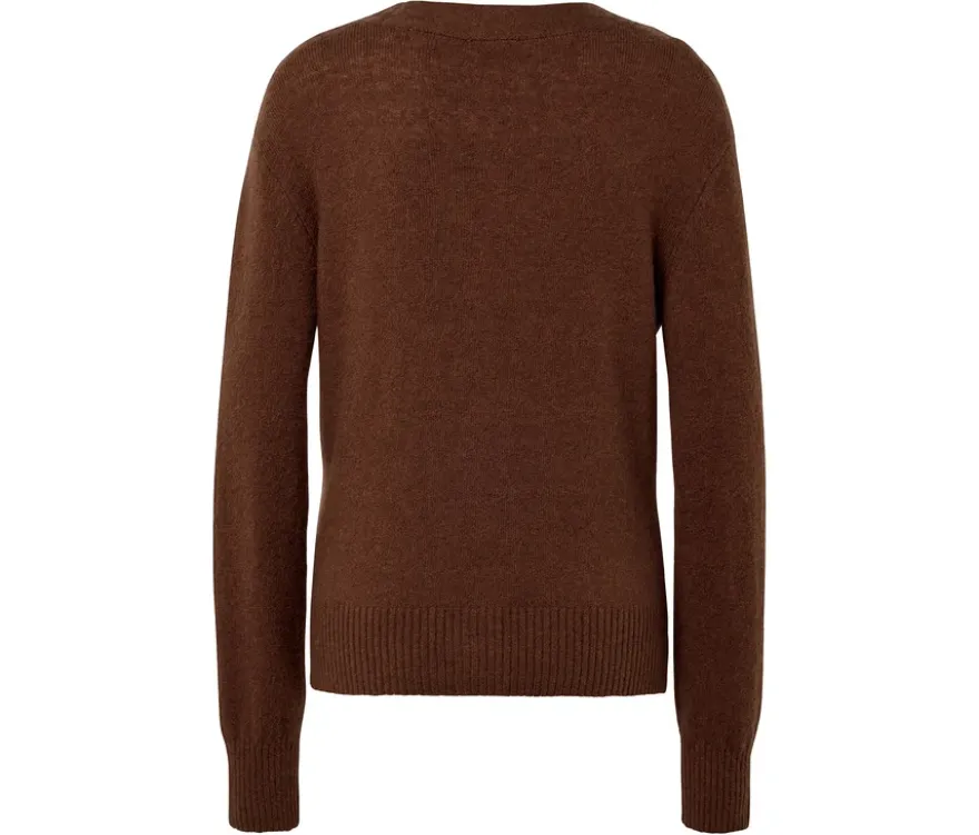 Strickcardigan, Wollmix, cognac