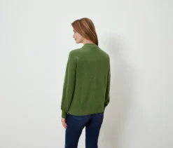 Strickcardigan, Wollmix, hellgrün