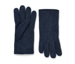 Strickfleece-Handschuhe, dunkelblau
