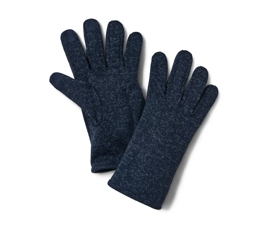 Strickfleece-Handschuhe, dunkelblau