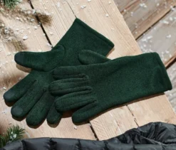 Strickfleece-Handschuhe, grün