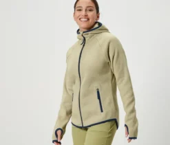 Strickfleece-Jacke, gelb