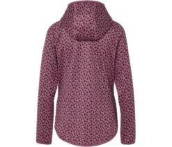 Strickfleecejacke mit Kapuze, Alloverprint