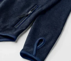 Strickfleece-Jacke, navy
