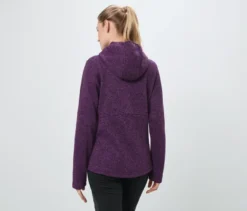 Strickfleece-Jacke, pflaume/lavendel