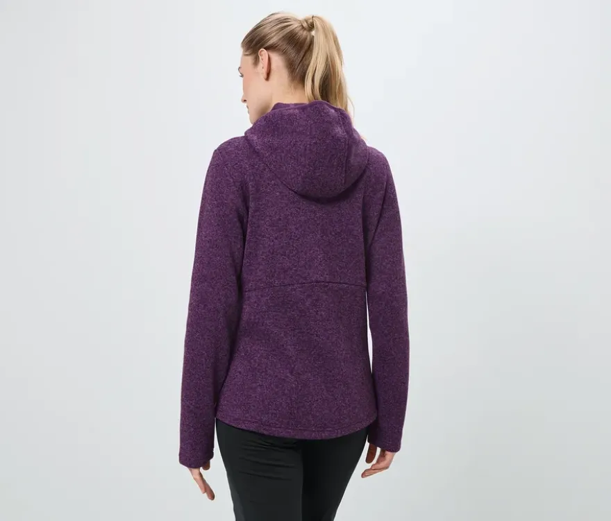 Strickfleece-Jacke, pflaume/lavendel
