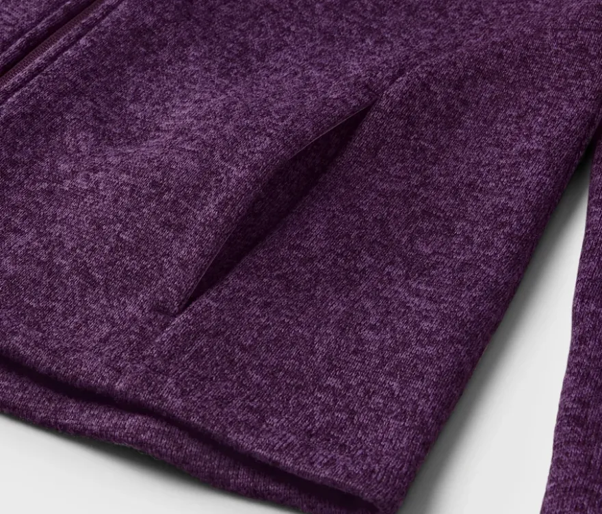Strickfleece-Jacke, pflaume/lavendel