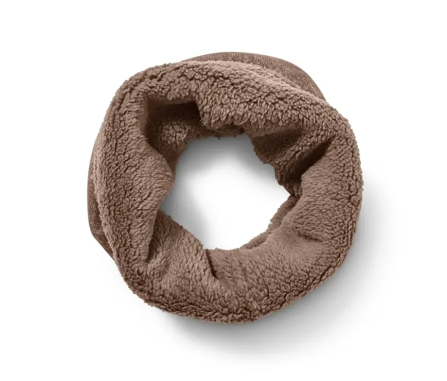 Strickfleece-Schlauchschal, braun