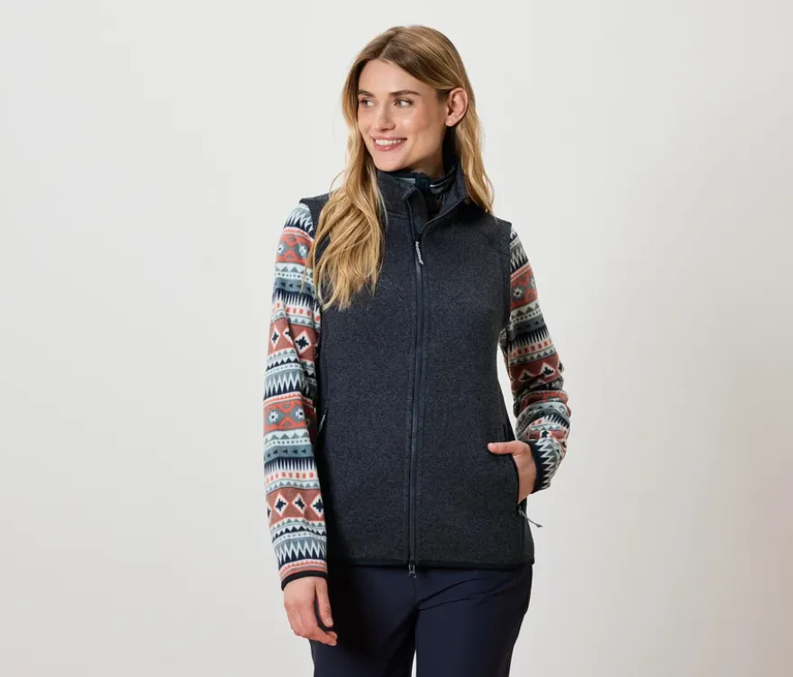 Strickfleece-Weste