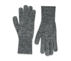 Strickhandschuhe, grau meliert
