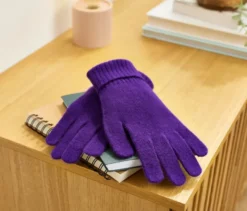 Strickhandschuhe, lila