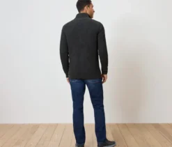 Strickjacke, anthrazit meliert
