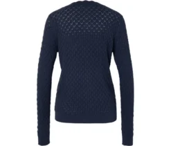 Strickjacke mit Ajour-Muster, dunkelblau