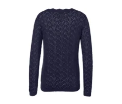 Strickjacke mit Ajour-Muster, dunkelblau