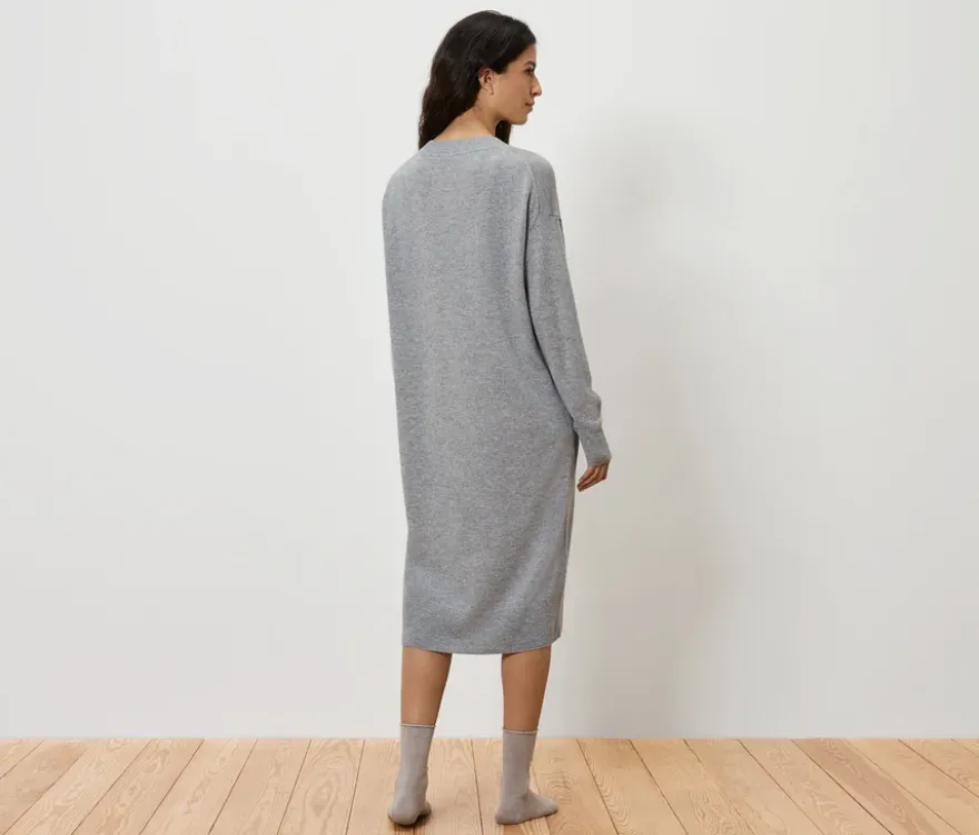 Strickkleid mit Cashmere, grau