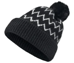 Strickmütze mit Bommel