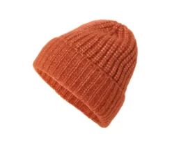 Strickmütze mit Wolle, orange