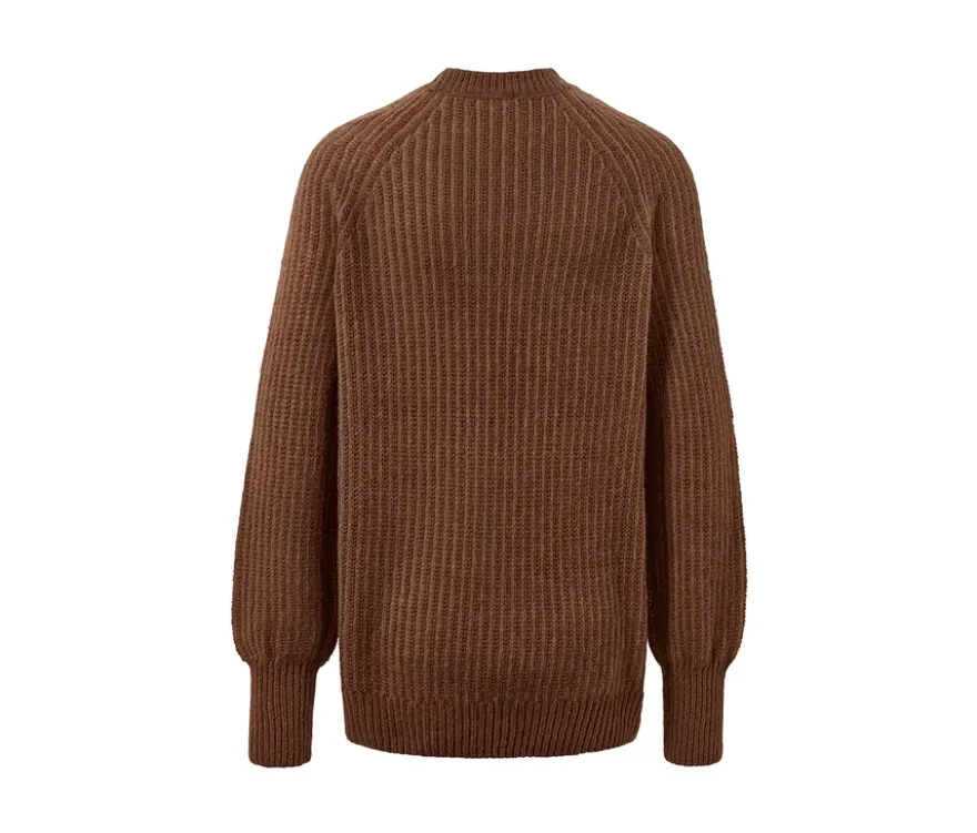 Strickpullover, cognac