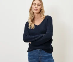 Strickpullover, dunkelblau