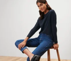 Strickpullover, dunkelblau