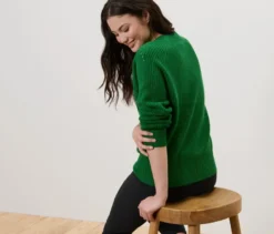 Strickpullover, grün