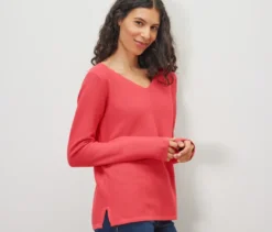 Strickpullover, koralle
