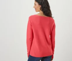 Strickpullover, koralle