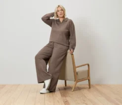 Strickpullover mit Polokragen
