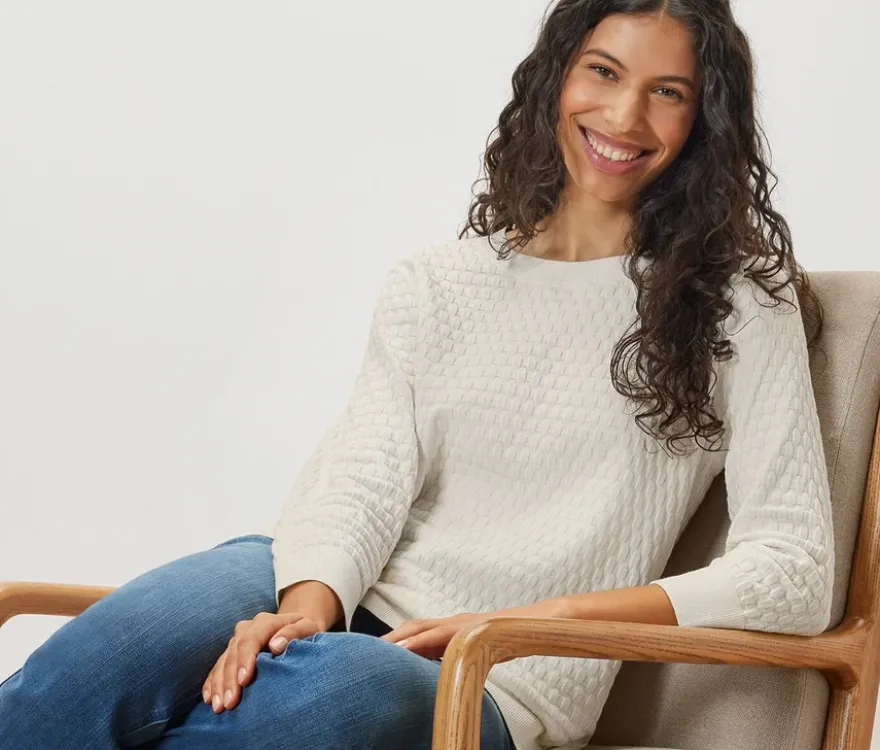 Strickpullover mit Struktur
