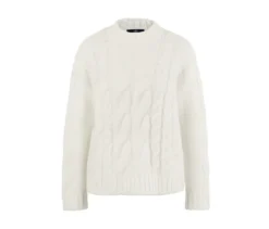 Strickpullover mit Zopfmuster
