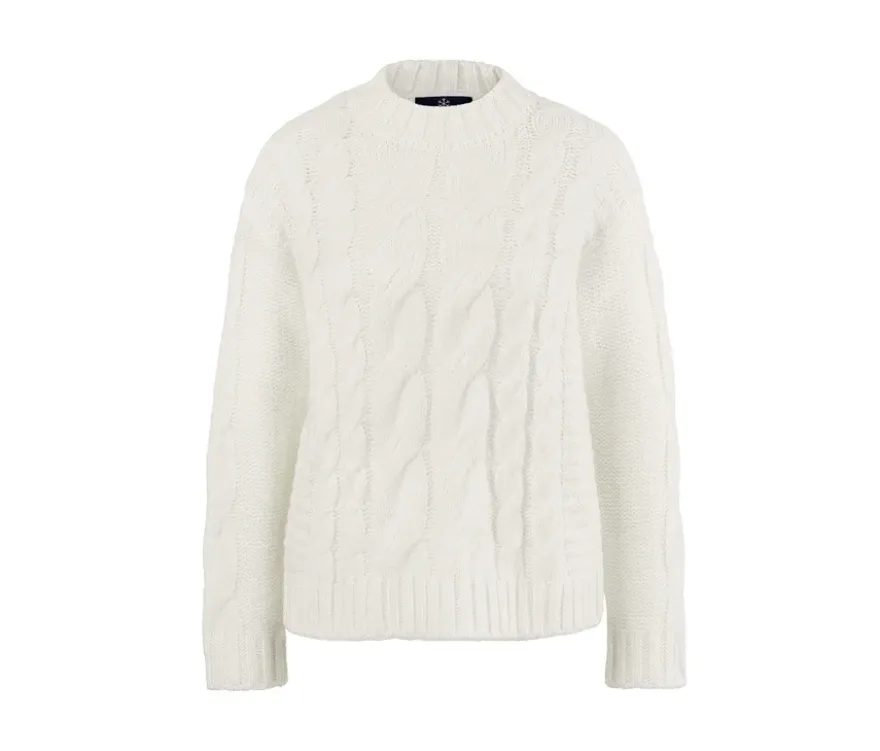 Strickpullover mit Zopfmuster
