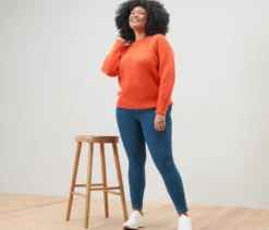 Strickpullover, orange