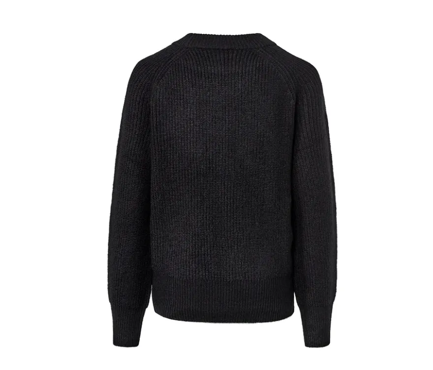 Strickpullover, schwarz