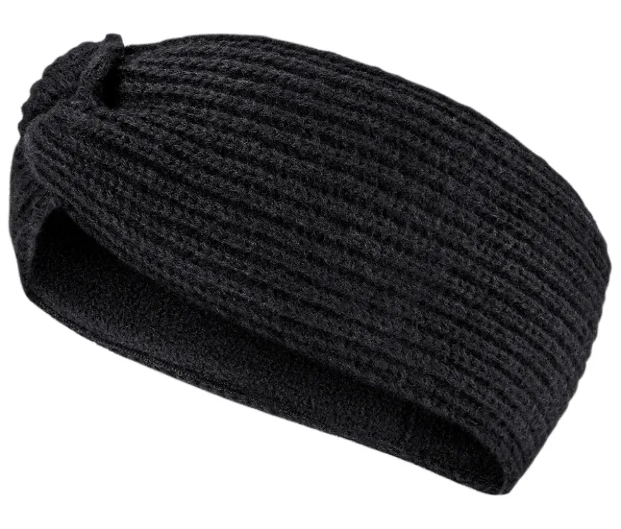 Strick-Stirnband, schwarz