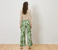 Strukturierte Palazzohose mit Alloverprint