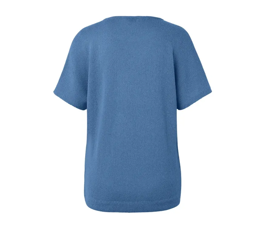 Strukturiertes Shirt, blau