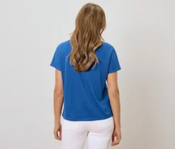 Strukturiertes Shirt, blau