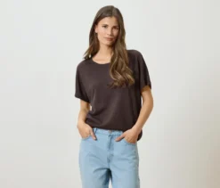 Strukturiertes Shirt, braun