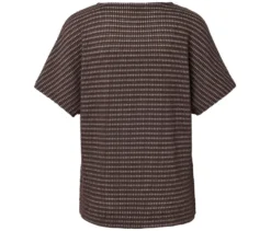 Strukturiertes Shirt, braun-creme