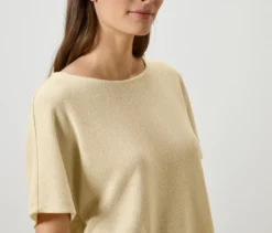 Strukturiertes Shirt, buttergelb