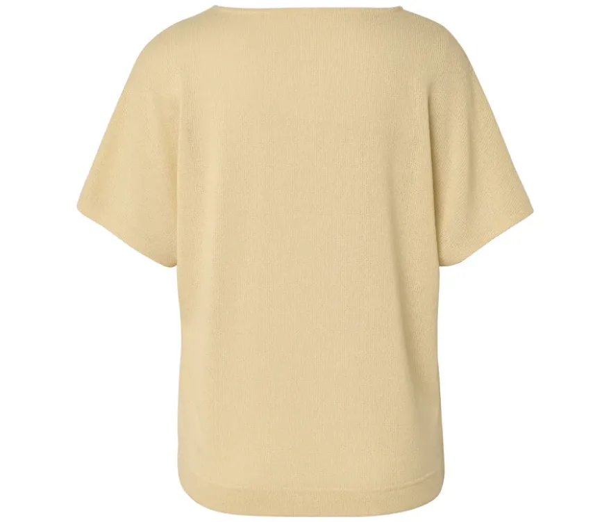 Strukturiertes Shirt, buttergelb
