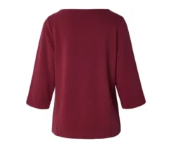 Strukturiertes Shirt, dunkelrot