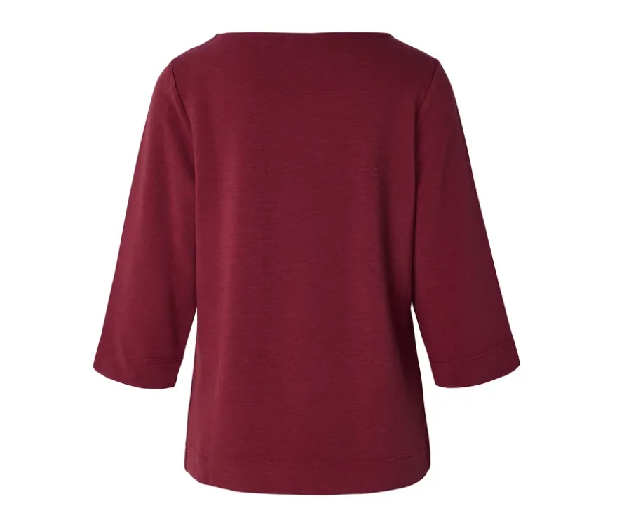 Strukturiertes Shirt, dunkelrot