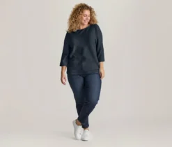 Strukturiertes Shirt, dunkelblau
